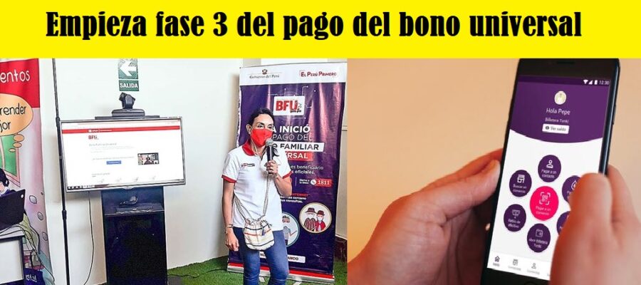 Empieza fase 3 del pago del bono universal