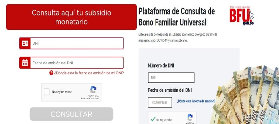 PLATAFORMA OFICIAL DEL BONO UNIVERSAL