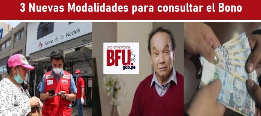3 Nuevas Modalidades para consultar el Bono
