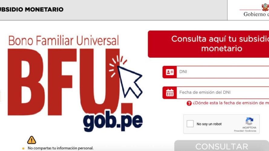 bono bfu tercer bono universal enero 2021