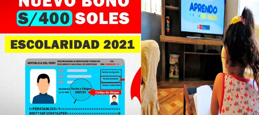 bono escolaridad 400 soles