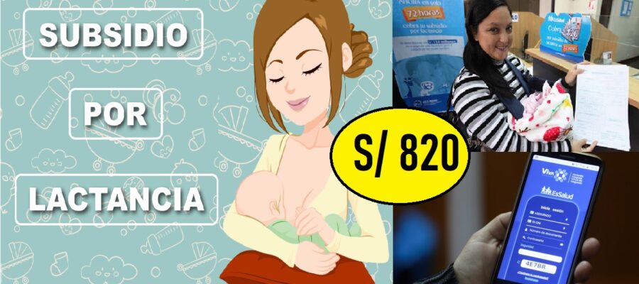 bono por lactacion de 820 soles