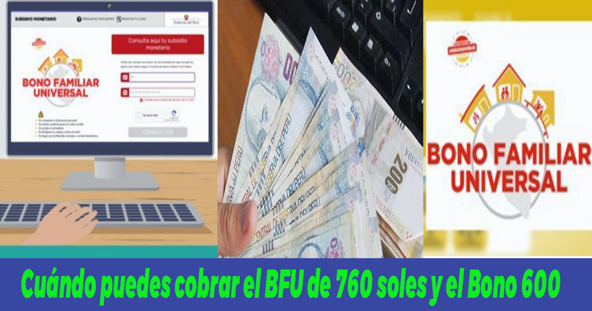 Revisa según tu DNI cuándo puedes cobrar el BFU de 760 soles y el Bono 600
