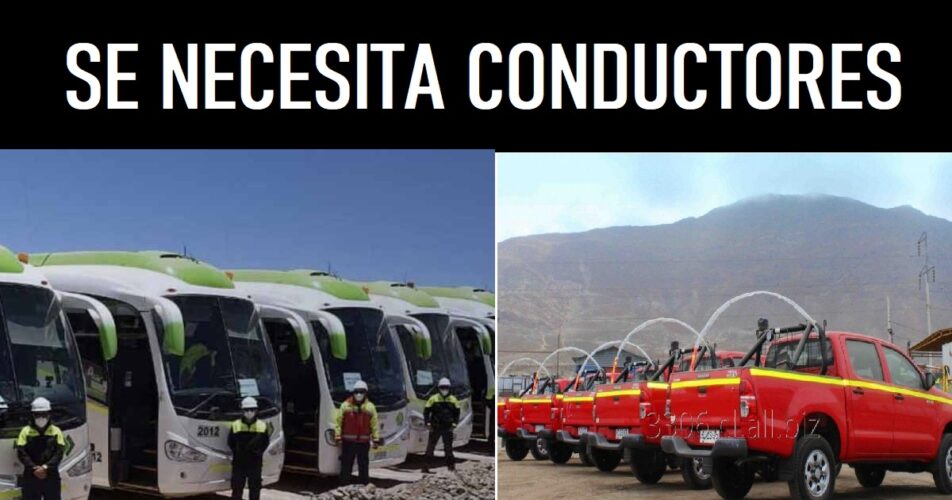 SE NECESITA CONDUCTORES