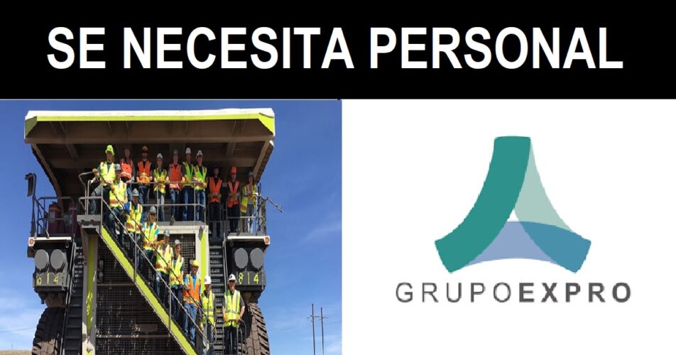 SE NECESITA PERSONAL PARA EL GRUPOEXPRO
