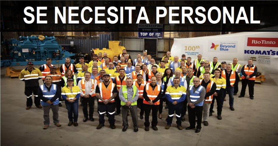 SE REQUIERE PERSONAL PARA LA EMPRESA KOMATSU