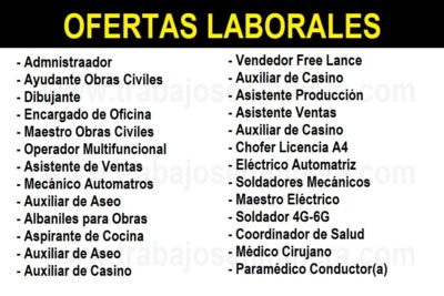 OFERTAS LABORALES