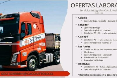 OFERTAS LABORALES Servicios integrales Cacciuttolo