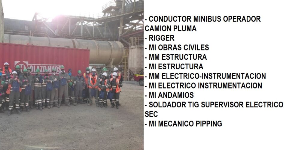 SE BUSCA PERSONAL CONTRATISTA OLAZO HNOS