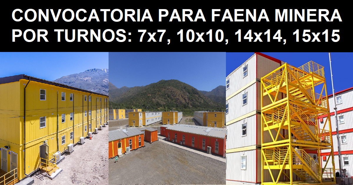 faena minera por turnos