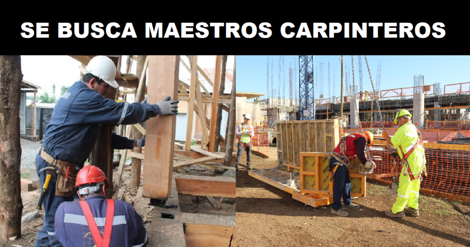 SE BUSCA MAESTROS CARPINTEROS