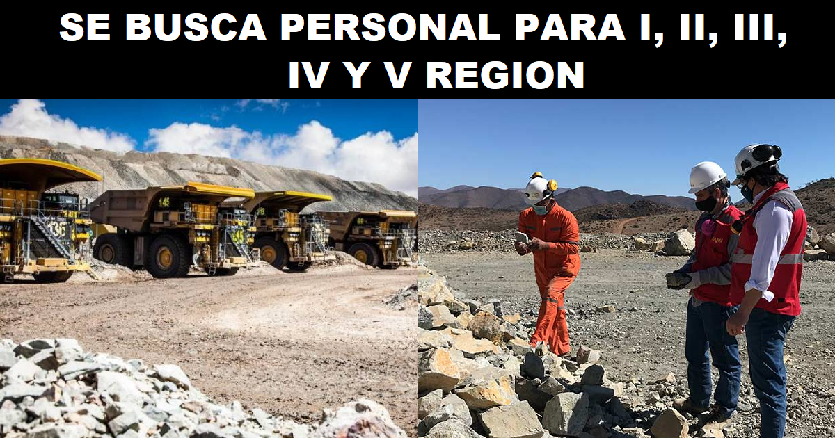 SE BUSCA PERSONAL PARA I, II, III, IV Y V REGION