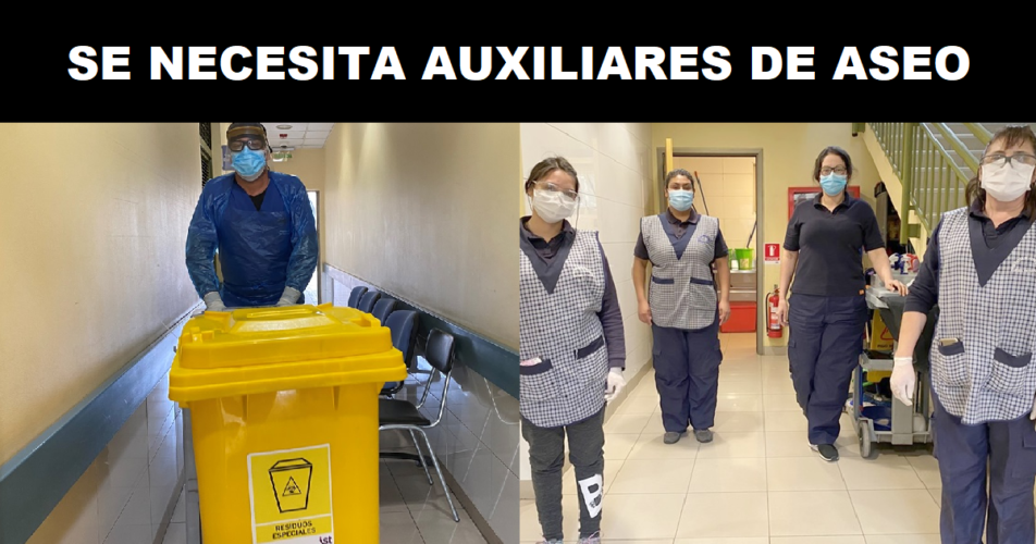 SE NECESITA AUXILIARES DE ASEO