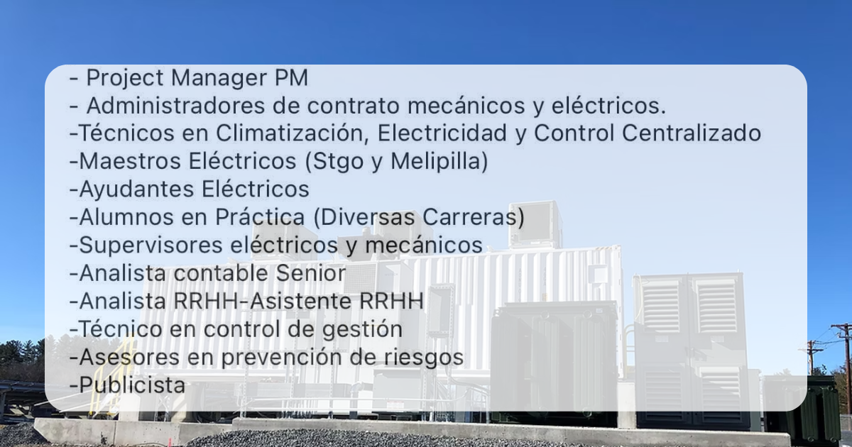 Reclutamiento de personal para CSENERGY