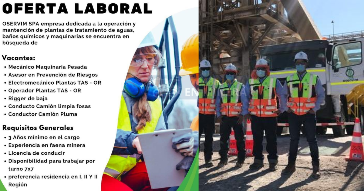 OFERTA LABORAL OSERVIM SPA