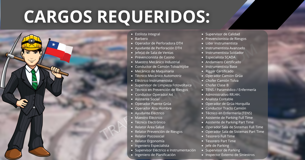 OFERTAS LABORALES DISPONIBLES EN CALAMA