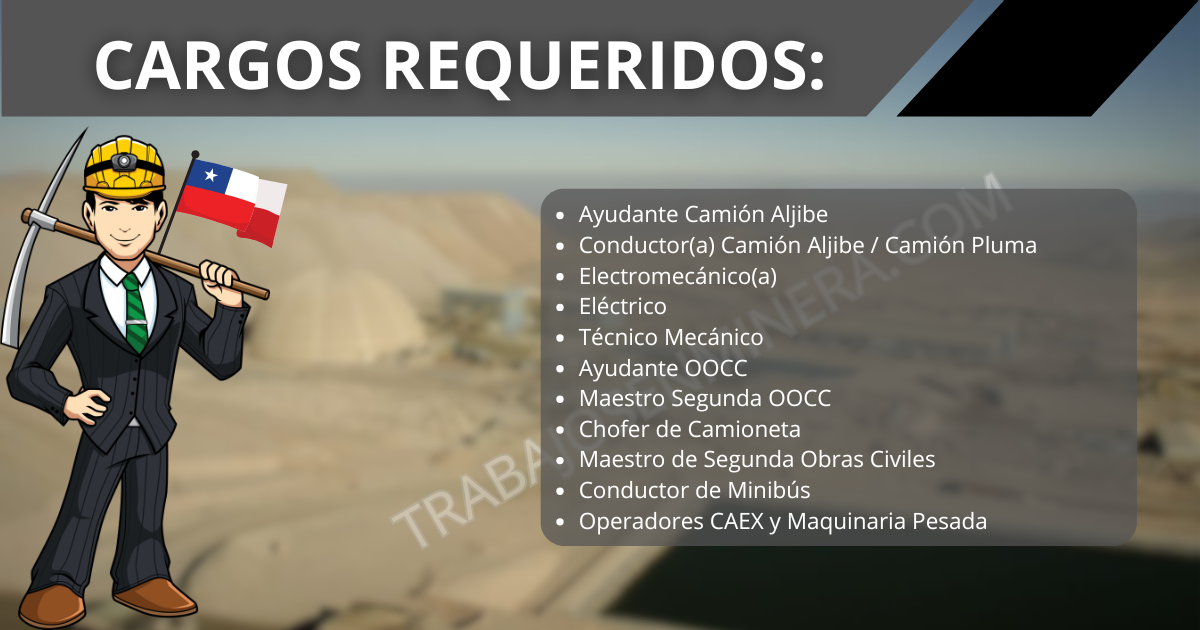 personal para Faena minera en Calama