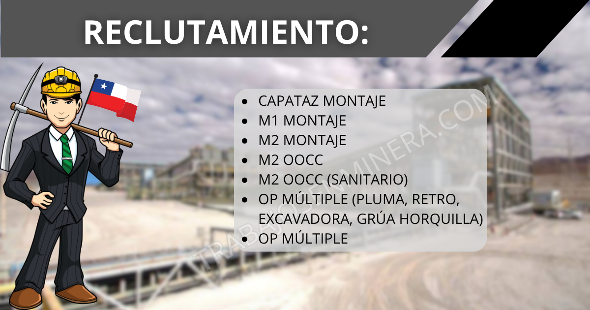 RECLUTAMIENTO PARA EVH INGENIERÍA EN FAENA EN EL ABRA