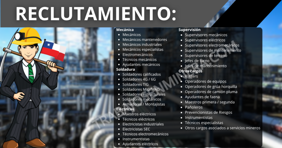 Reclutamiento de personal para TEGMIN Servicios