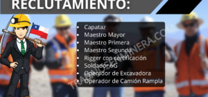 personal para proyecto en Minera El Abra en Calama