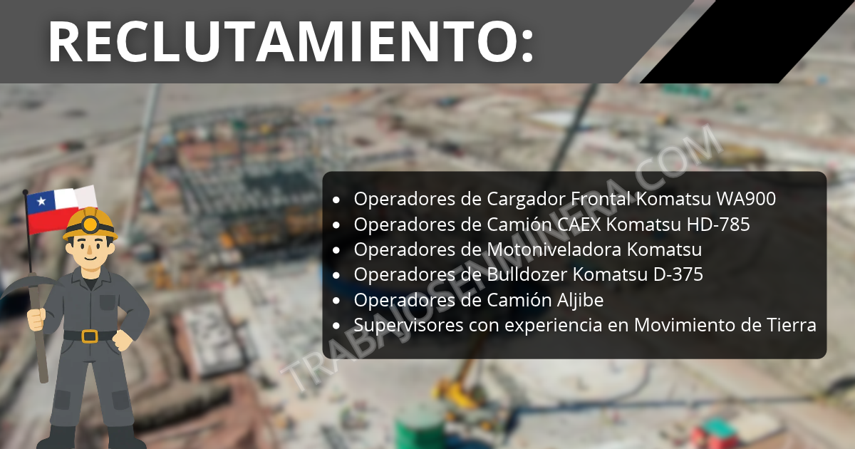 Besalco abre reclutamiento para operadores