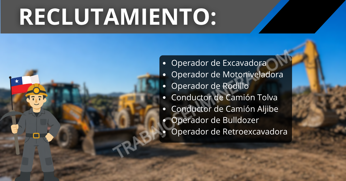 Reclutamiento para Operadores de Maquinaria Pesada en Santiago