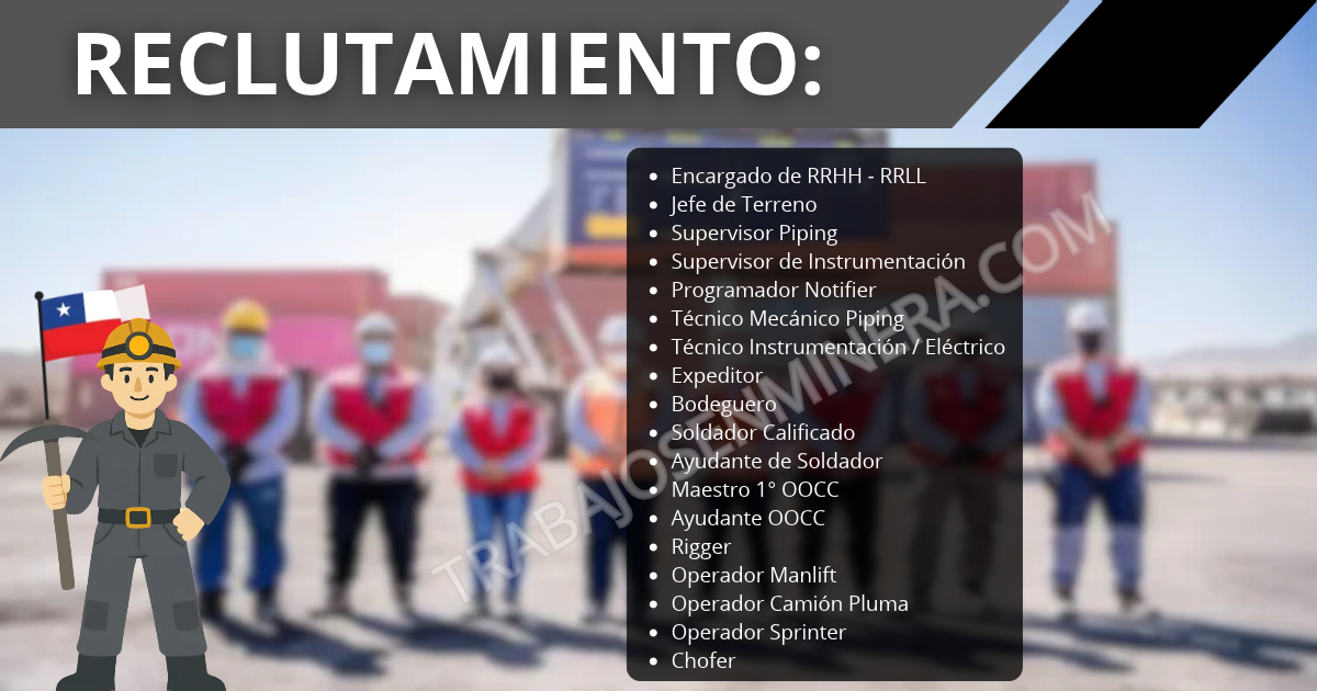 SFR abre reclutamiento para faena minera